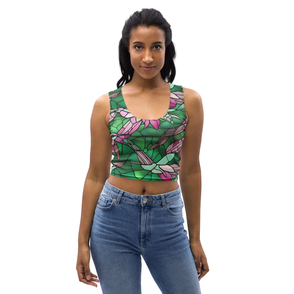Stained Glass Flight on Crop Top — Front