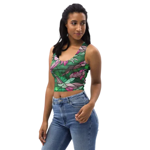 Stained Glass Flight on a Crop Top
