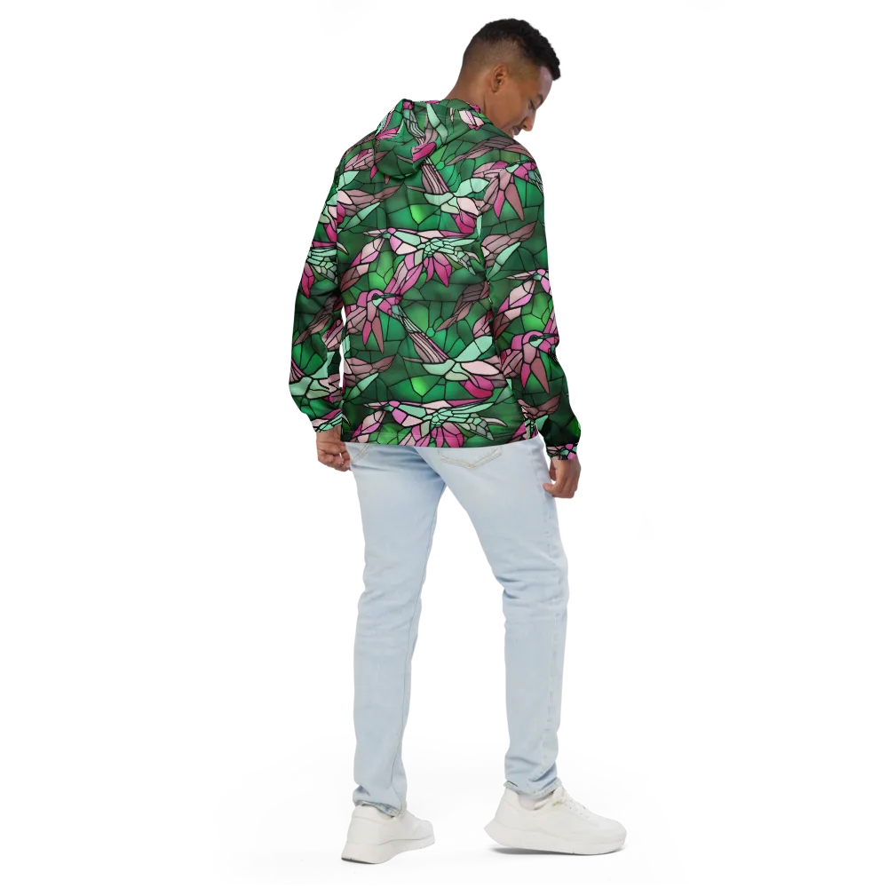Stained Glass Flight on Men's Windbreaker — Back