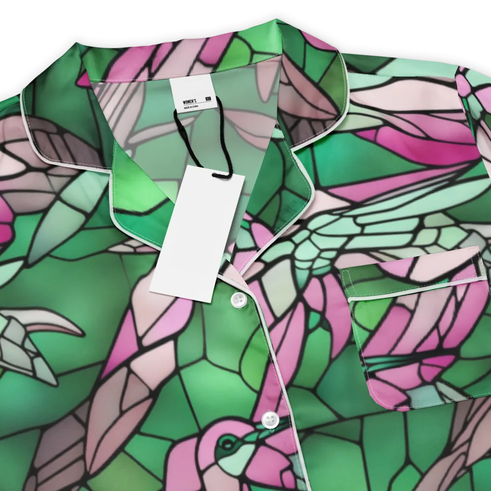 Stained Glass Flight on Women's Short Sleeve Pajama Top — Product details