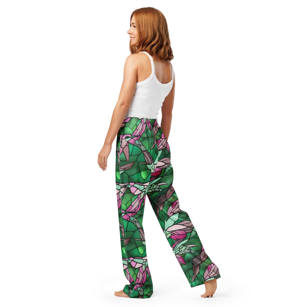 Stained Glass Flight on Women's Pajama Pants — Back