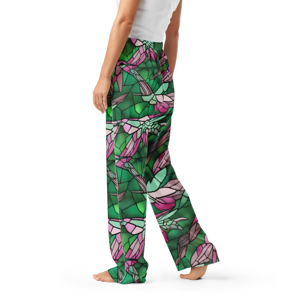 Stained Glass Flight on Women's Pajama Pants — Left