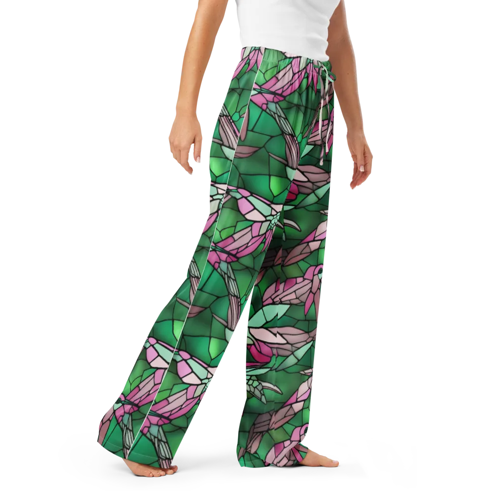 Stained Glass Flight on Women's Pajama Pants — Right Front