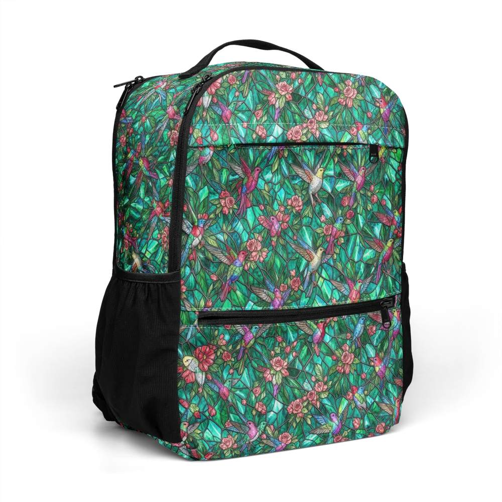 Jewelwing Aviary on Utility Backpack — Right Front