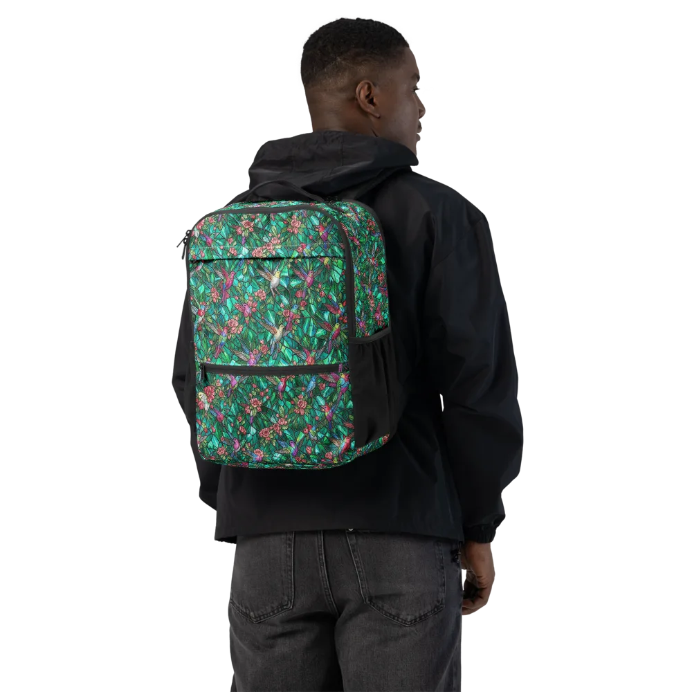 Jewelwing Aviary on Utility Backpack — Back