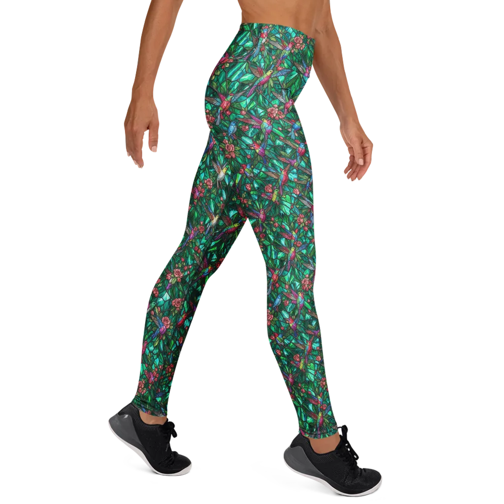 Jewelwing Aviary on Yoga Leggings — Right