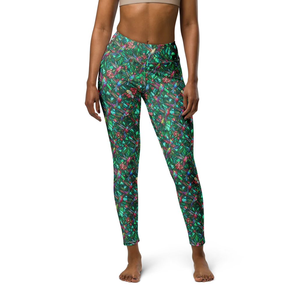 Jewelwing Aviary on Yoga Leggings — Front