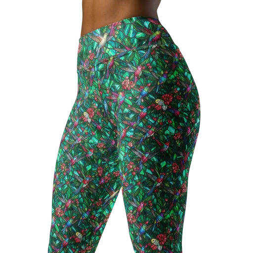 Jewelwing Aviary on a Yoga Leggings