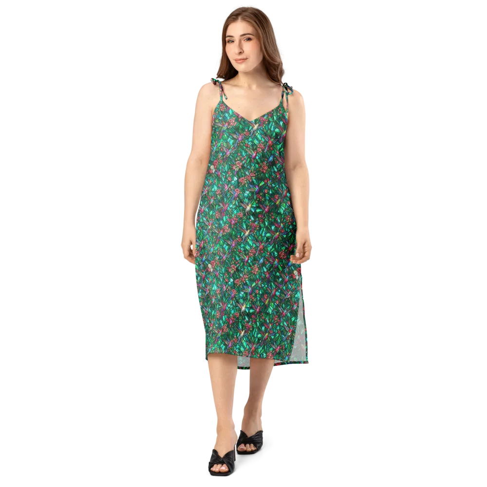 Jewelwing Aviary on Slip Dress — Front