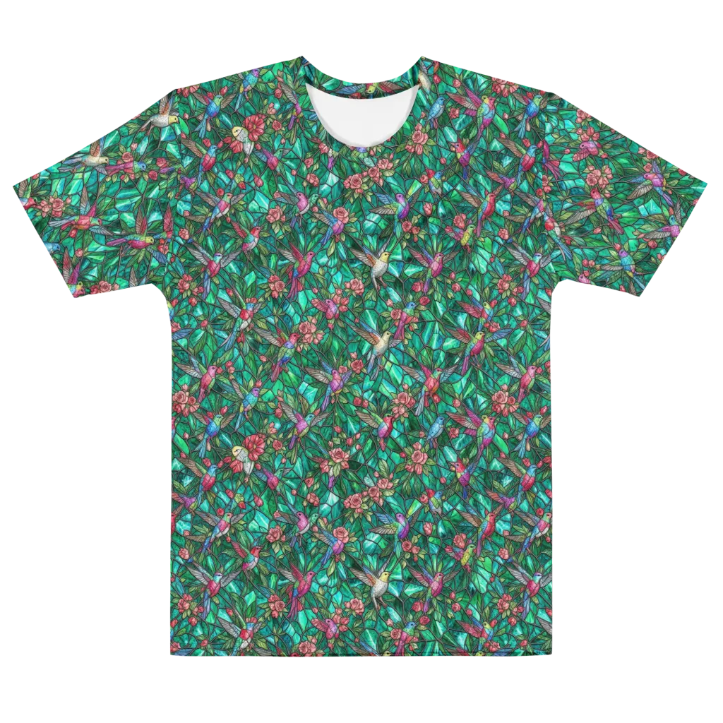 Jewelwing Aviary on Men's Cotton Crew Neck T-Shirt — Front