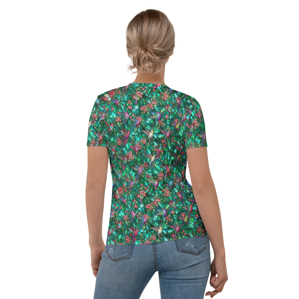 Jewelwing Aviary on Women's Crew Neck T-Shirt — Back