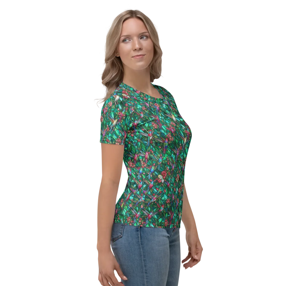 Jewelwing Aviary on Women's Crew Neck T-Shirt — Right