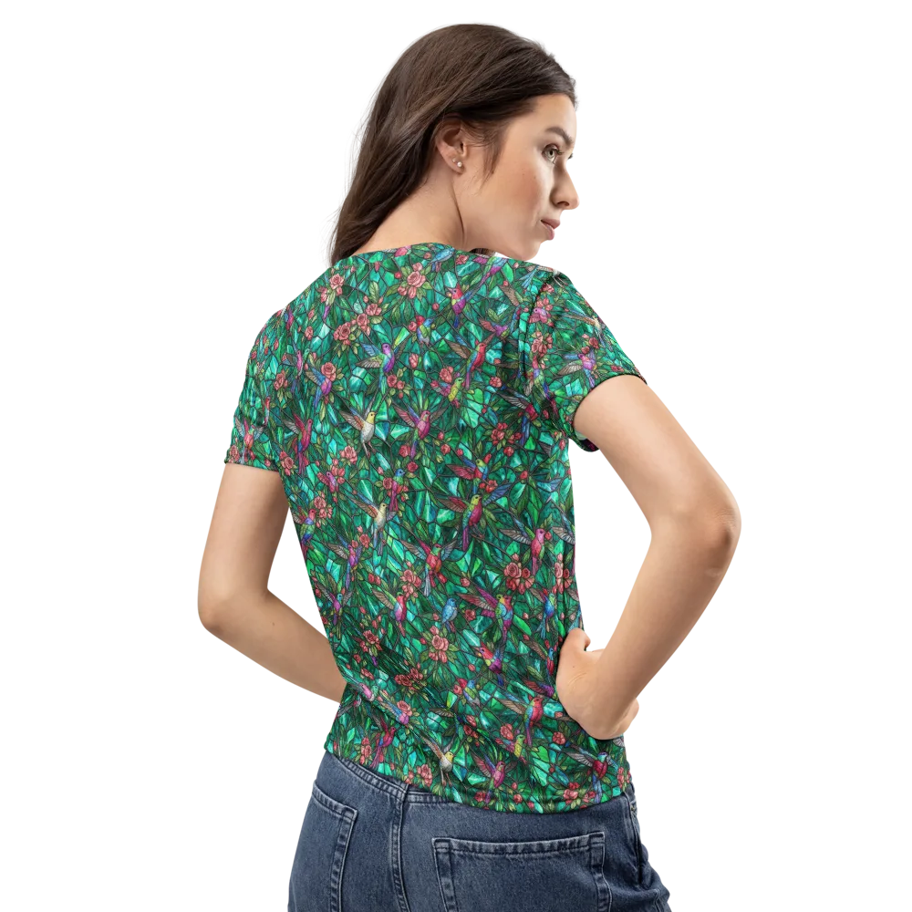 Jewelwing Aviary on Women's Crew Neck T-Shirt — Back