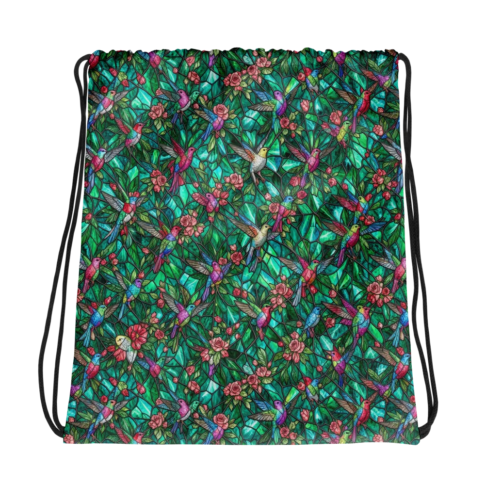 Jewelwing Aviary on Drawstring Bag — Photo