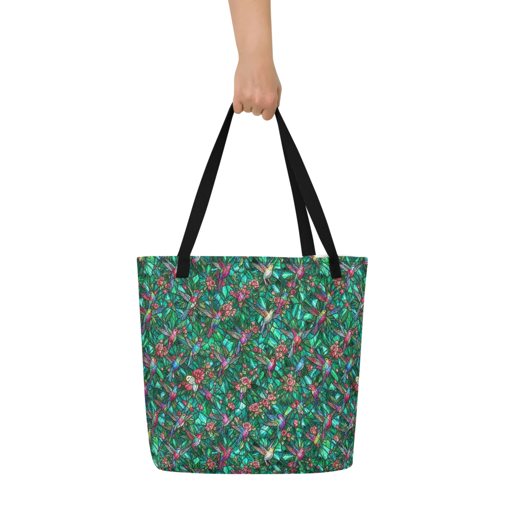 Jewelwing Aviary on Large Tote Bag W/ Pocket — Front