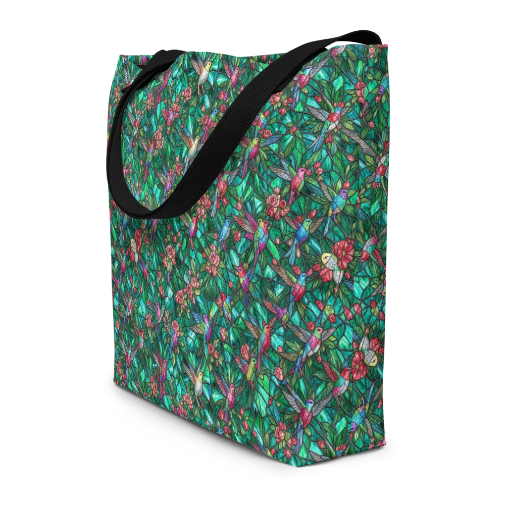 Jewelwing Aviary on Large Tote Bag W/ Pocket — Front
