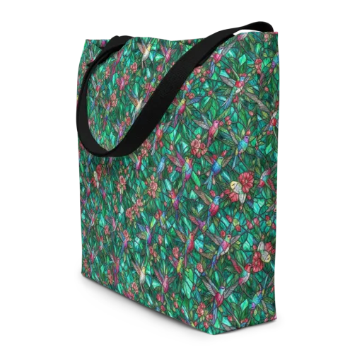 Jewelwing Aviary on a Large Tote Bag W/ Pocket