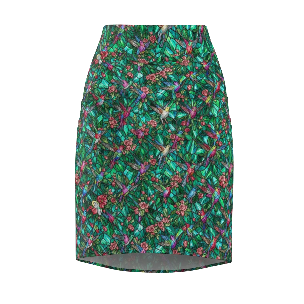 Jewelwing Aviary on Pencil Skirt — Front