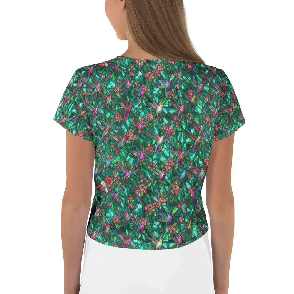 Jewelwing Aviary on Crop Tee — Back