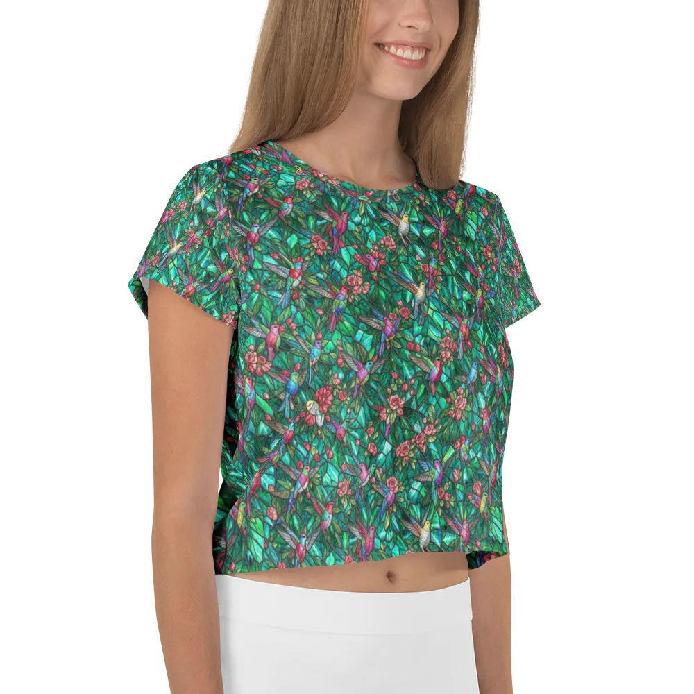 Jewelwing Aviary on Crop Tee — Right