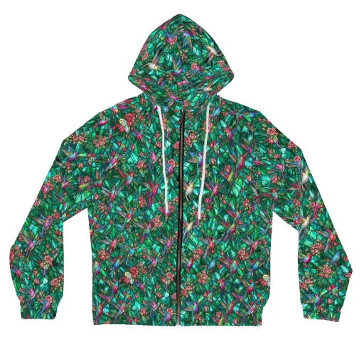 Jewelwing Aviary on a Women's Full-Zip Hoodie