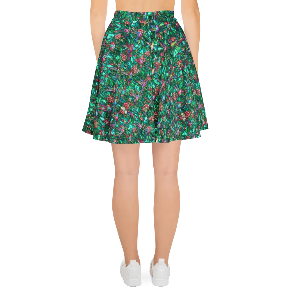 Jewelwing Aviary on Skater Skirt — Back