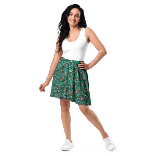 Jewelwing Aviary on a Skater Skirt