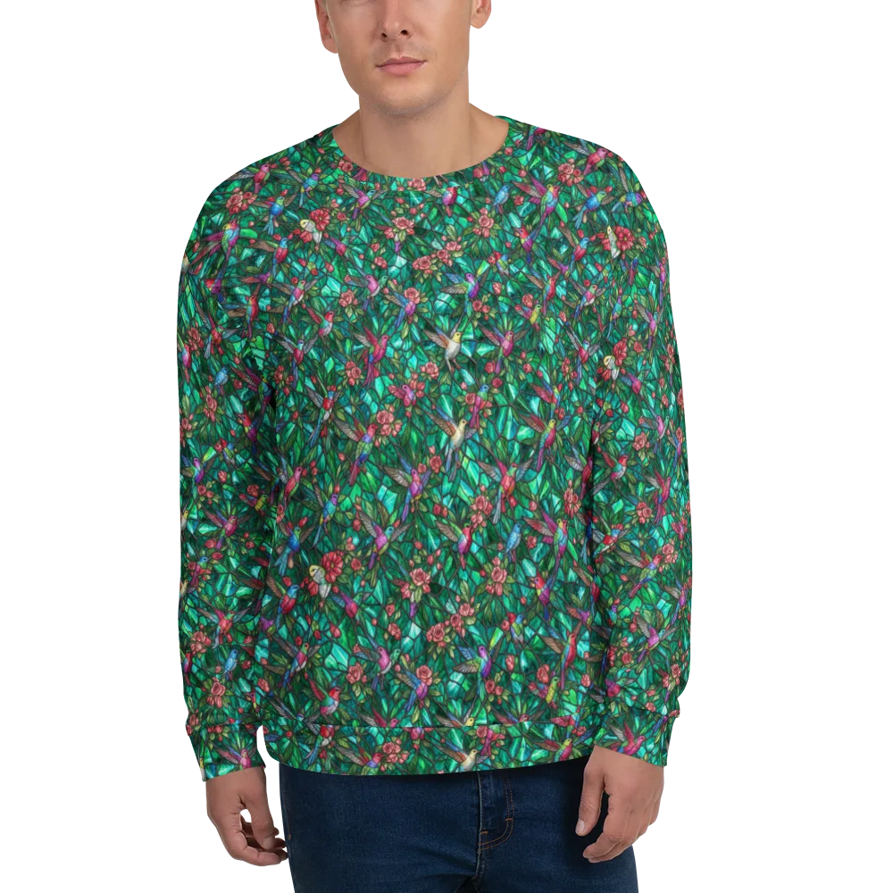 Jewelwing Aviary on Sweatshirt — Front