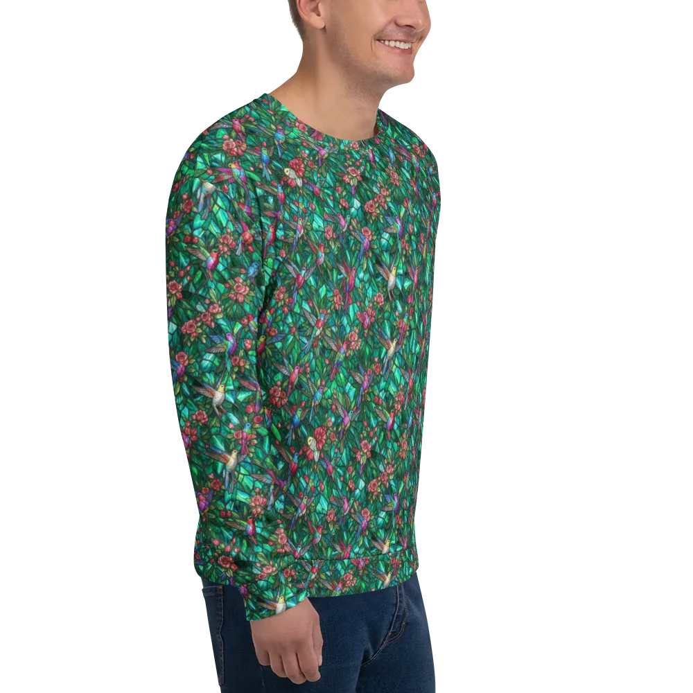 Jewelwing Aviary on Sweatshirt — Right Front
