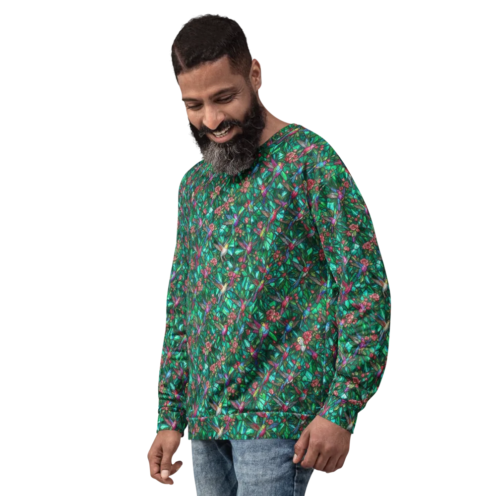 Jewelwing Aviary on Sweatshirt — Left Front