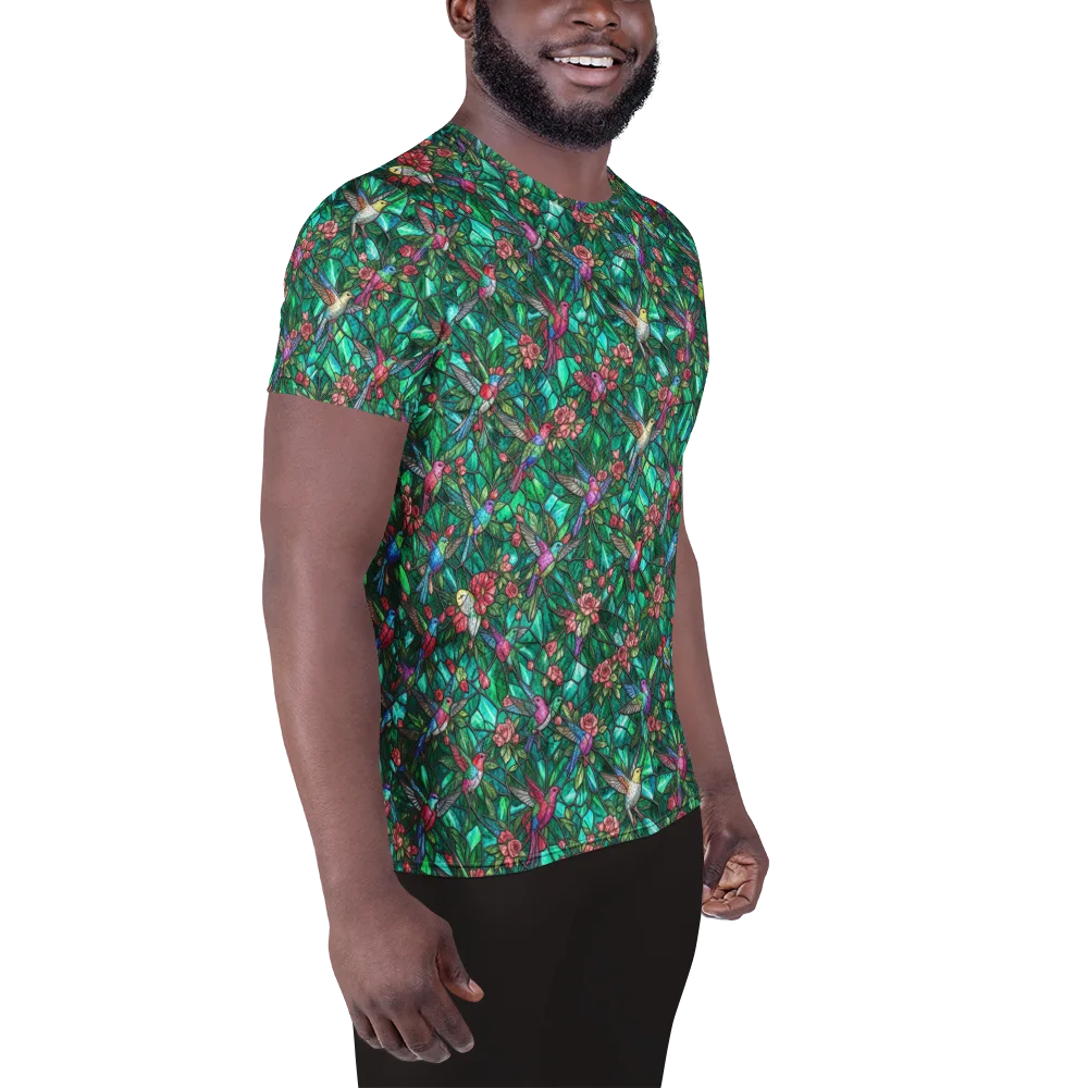 Jewelwing Aviary on Men's Athletic T-Shirt — Right
