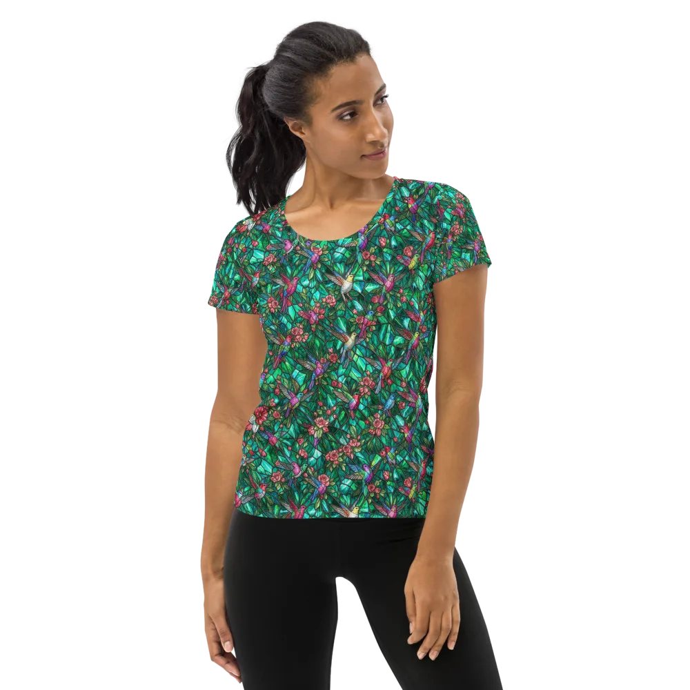 Jewelwing Aviary on Women's Athletic T-Shirt — Front