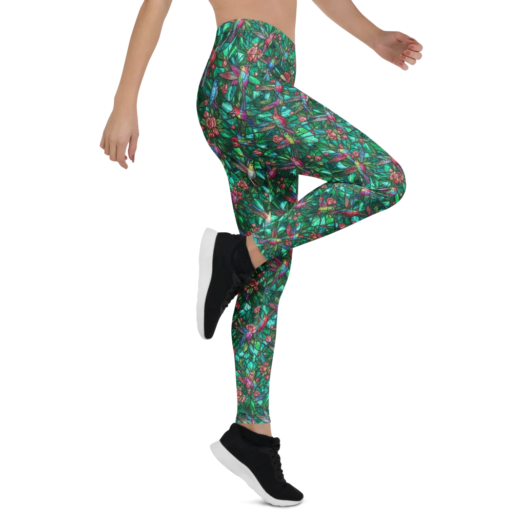 Jewelwing Aviary on Leggings — Right