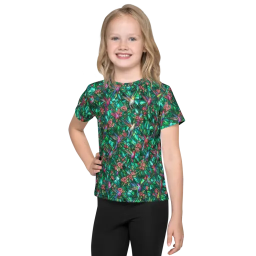 Jewelwing Aviary on a Kids Crew Neck T-Shirt