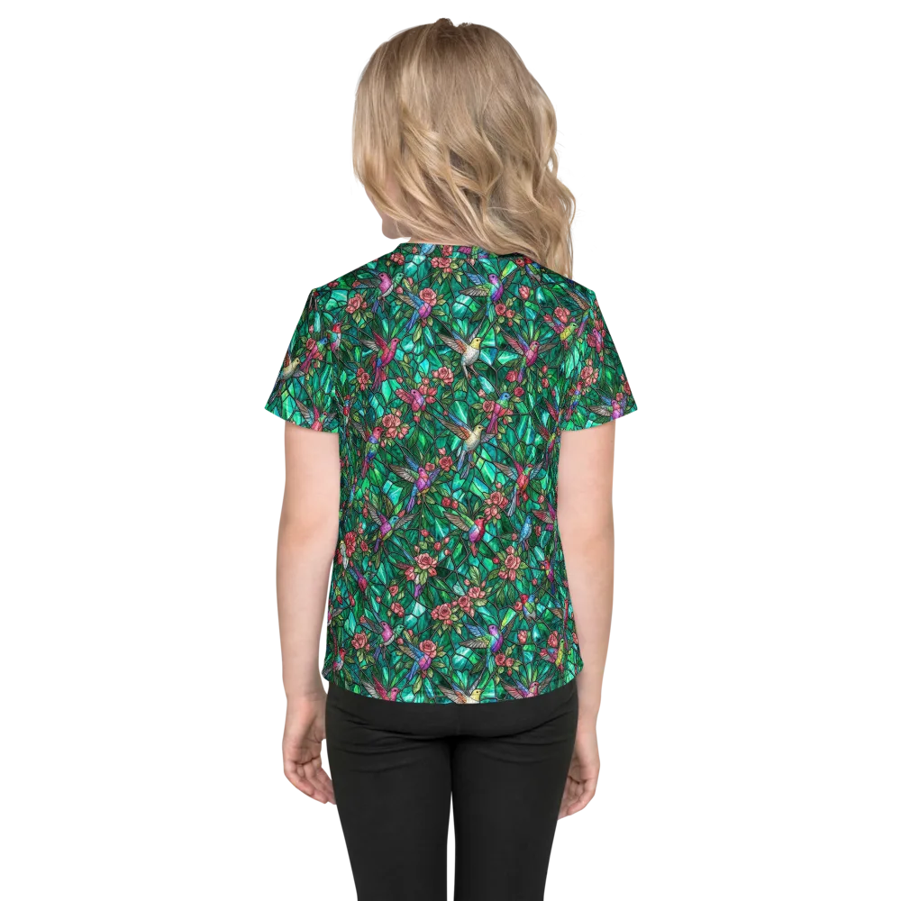 Jewelwing Aviary on Kids Crew Neck T-Shirt — Back