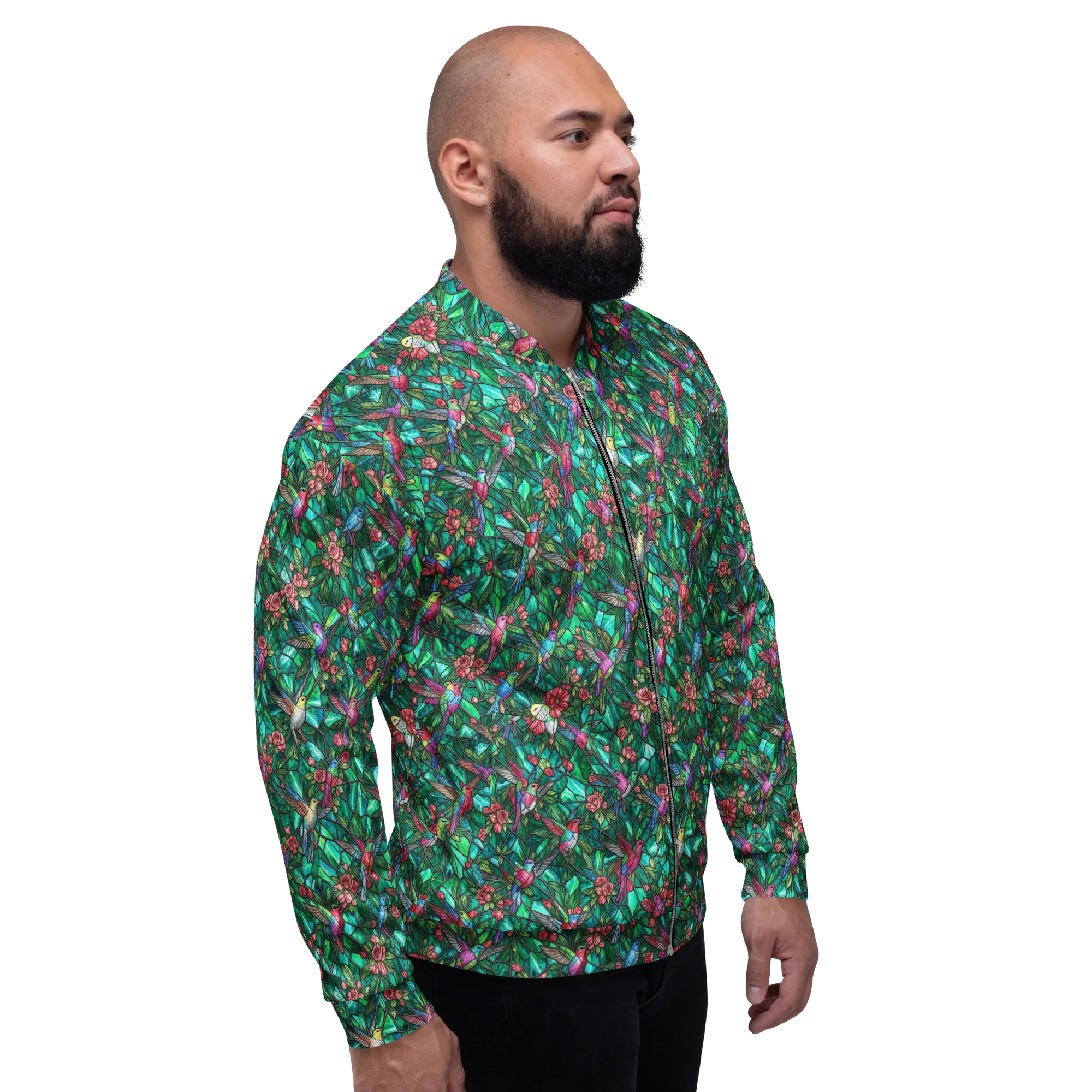 Jewelwing Aviary on Bomber Jacket — Right