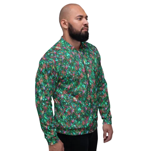 Jewelwing Aviary on a Bomber Jacket