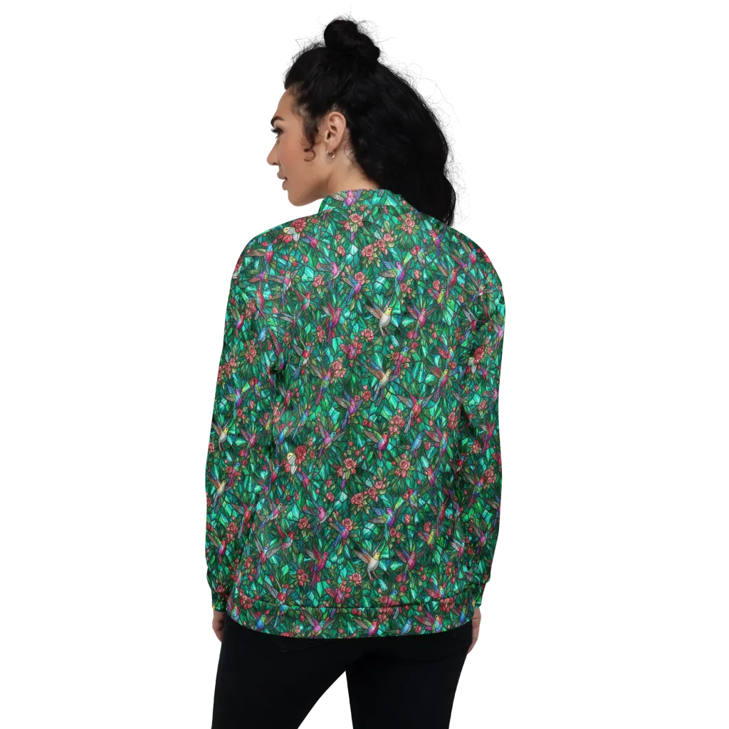 Jewelwing Aviary on Bomber Jacket — Back
