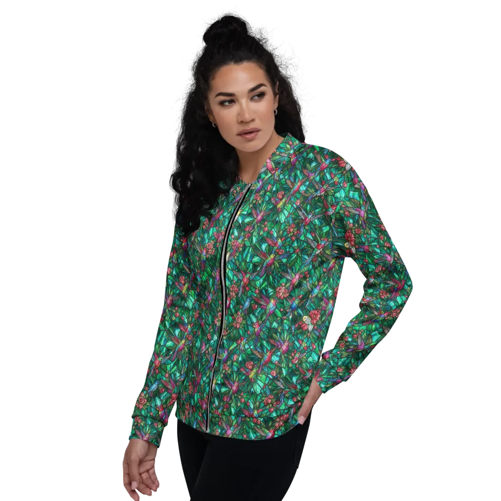 Jewelwing Aviary on Bomber Jacket — Left