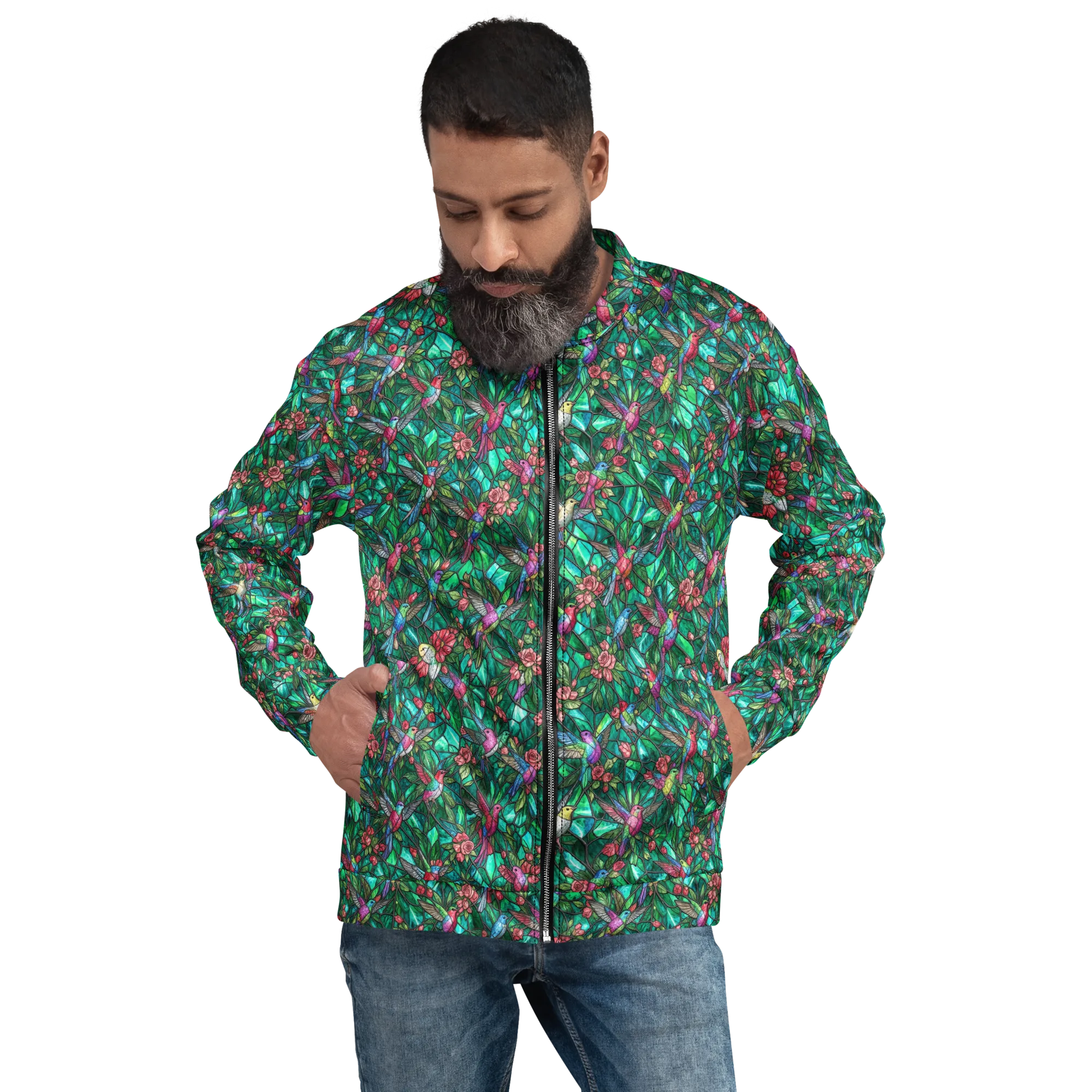 Jewelwing Aviary on Bomber Jacket — Front