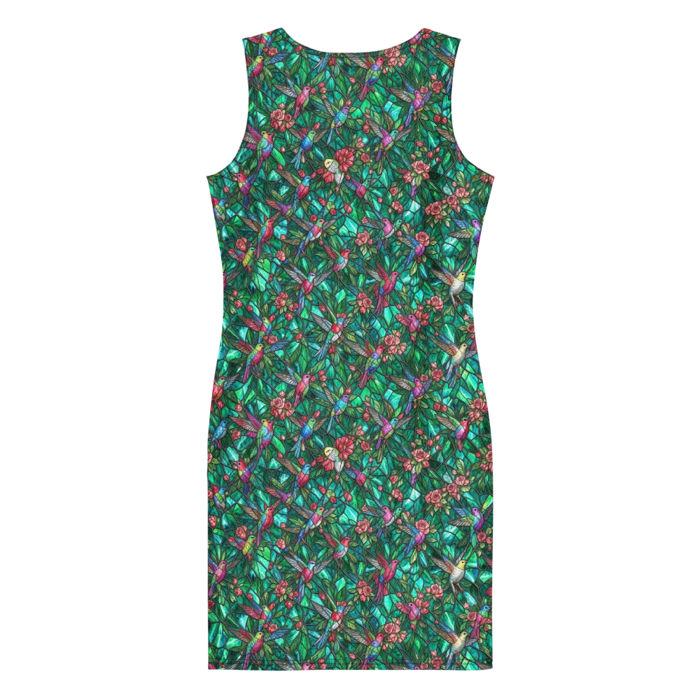 Jewelwing Aviary on Bodycon Dress — Back