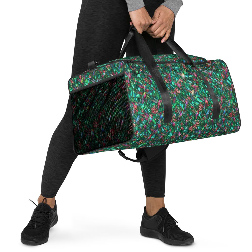 Jewelwing Aviary on Duffle Bag — Right Front
