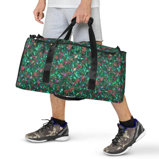 Jewelwing Aviary on a Duffle Bag