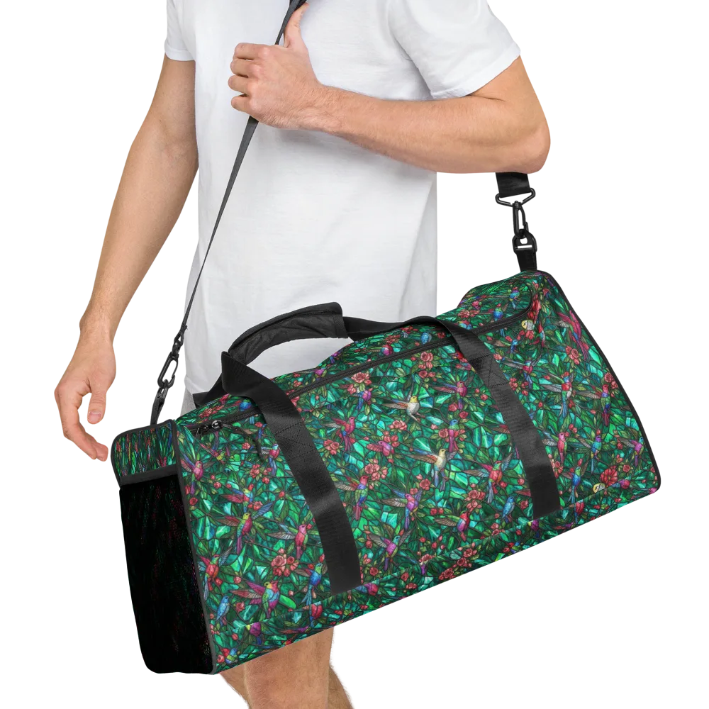Jewelwing Aviary on Duffle Bag — Right Front