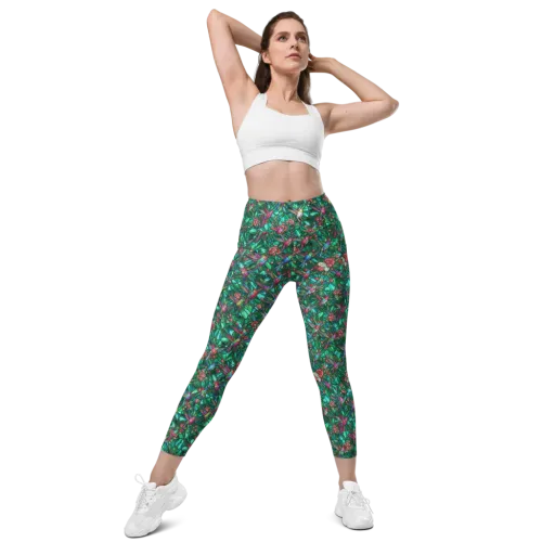 Jewelwing Aviary on a Leggings with Pockets