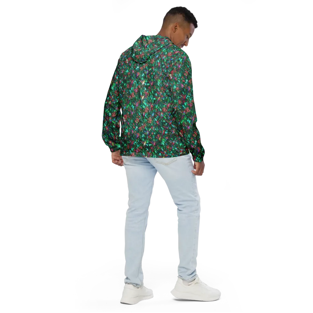 Jewelwing Aviary on Men's Windbreaker — Back