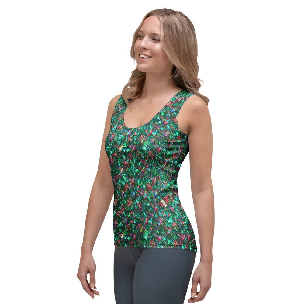 Jewelwing Aviary on Women's Tank Top — Left Front