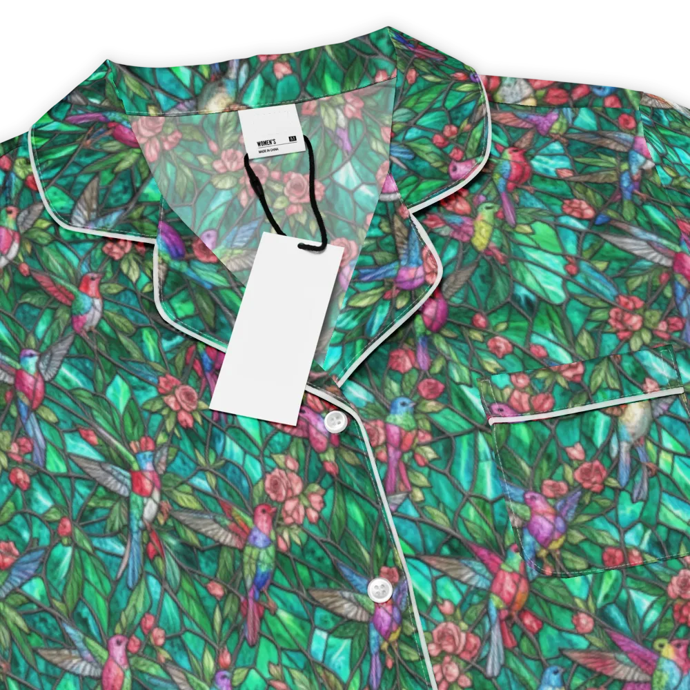 Jewelwing Aviary on Women's Short Sleeve Pajama Top — Product details