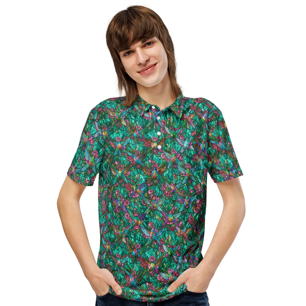 Emerald Aviary on Men's Slim Fit Polo Shirt — Front