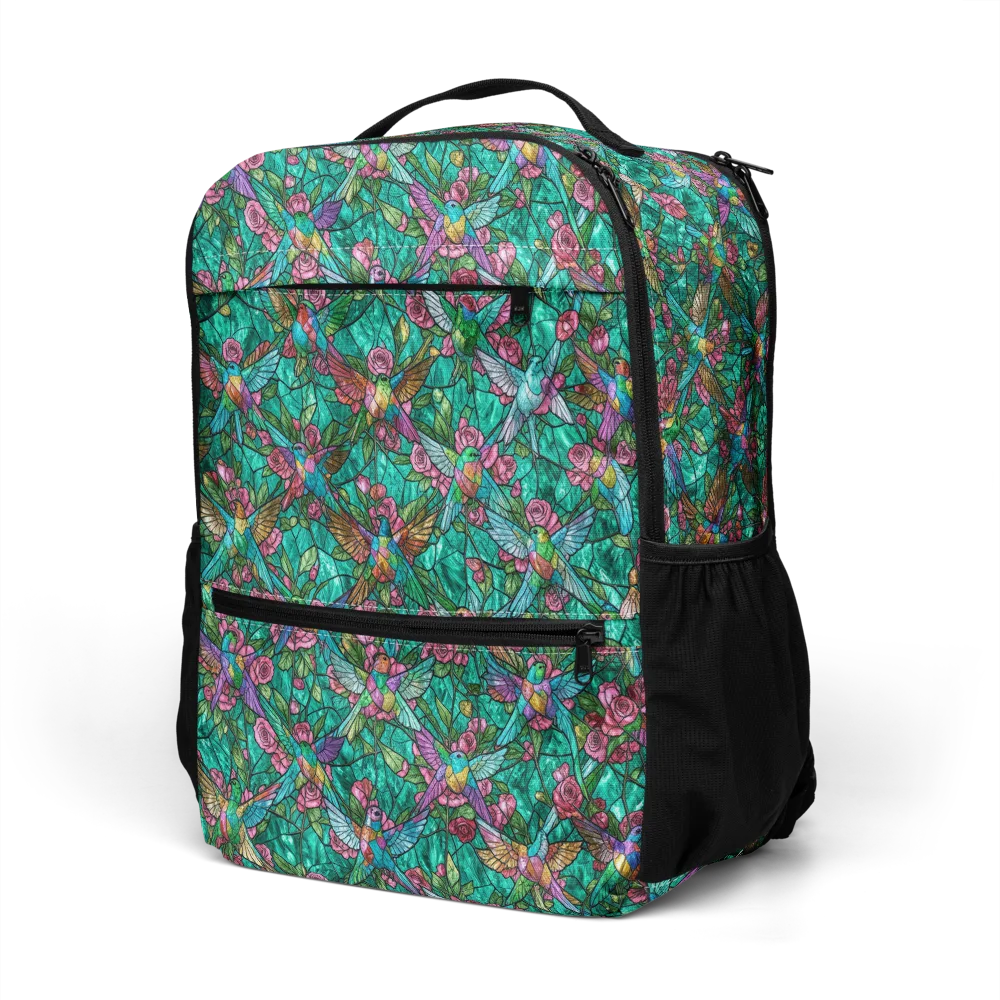Emerald Aviary on Utility Backpack — Left Front